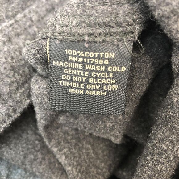 Grizzly Mountain‎ Shirt Mens Large Gray Button Up Flannel Heavyweight Workwear - Picture 9 of 10